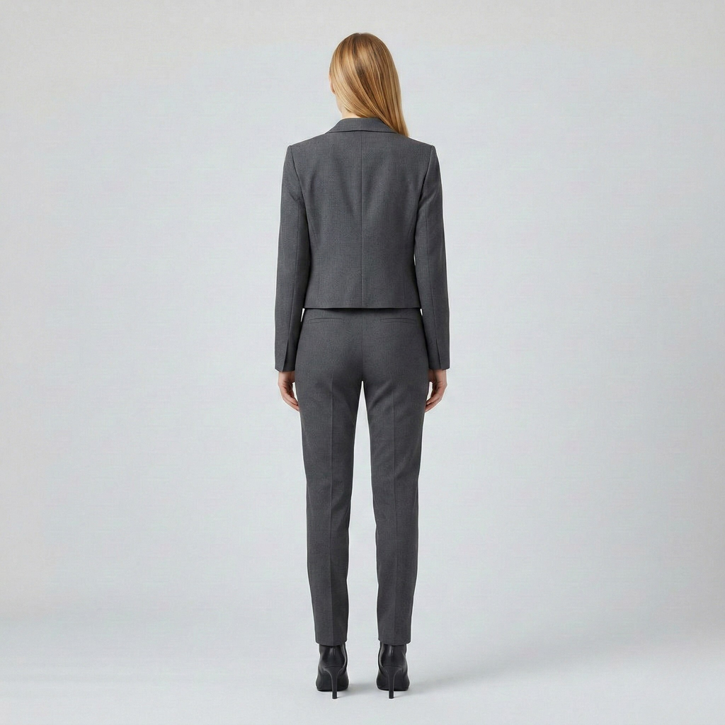 Cropped Tailored Suit Blazer