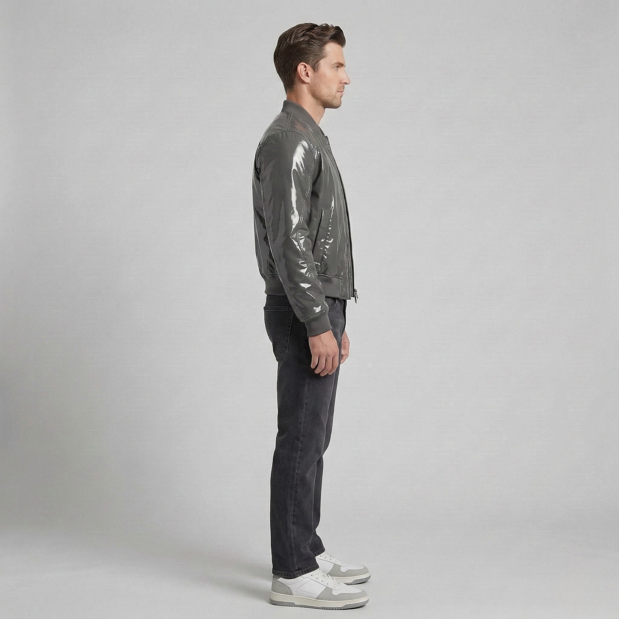 Chaqueta bomber brillante