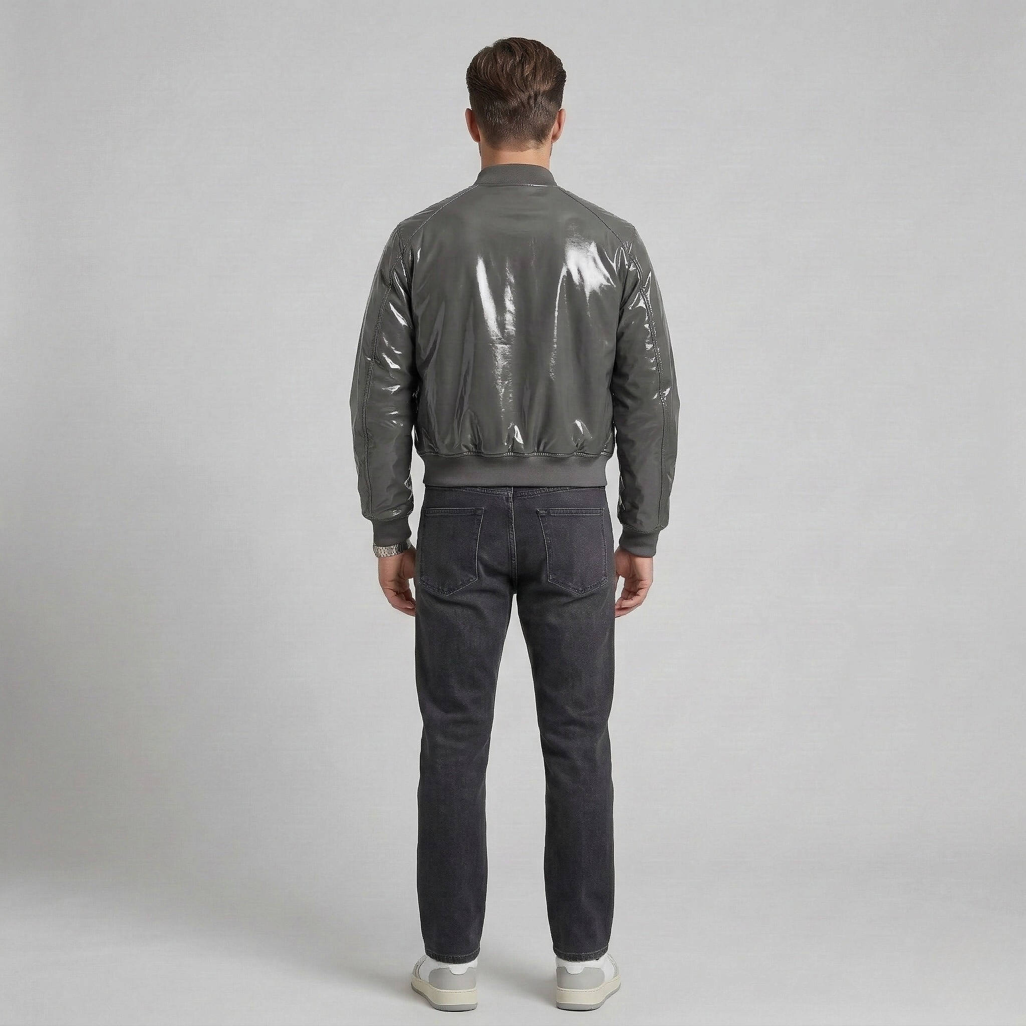 Chaqueta bomber brillante