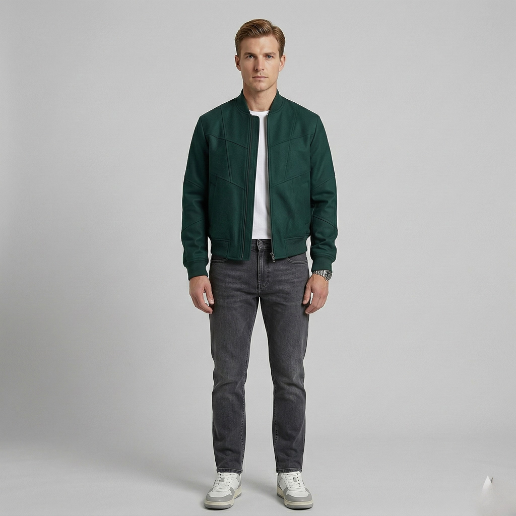 Chaqueta bomber con paneles