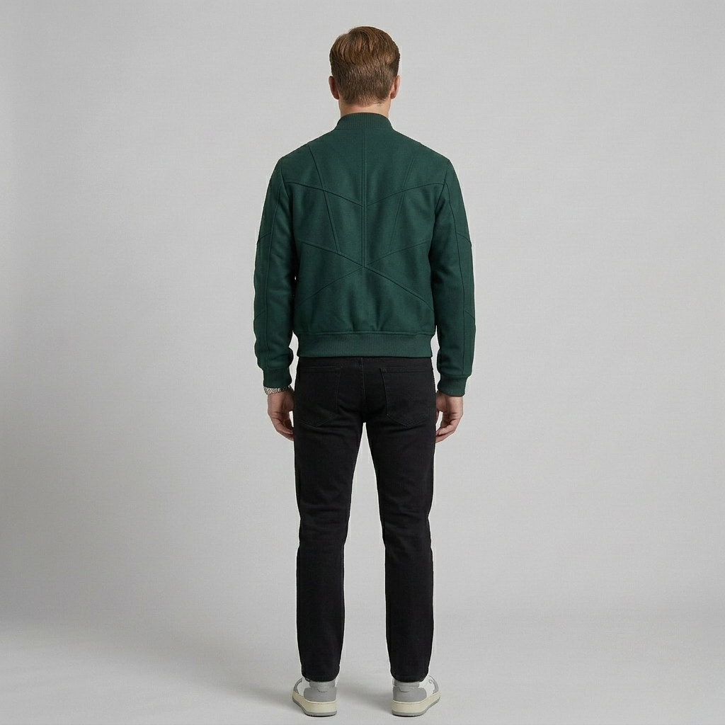 Chaqueta bomber con paneles