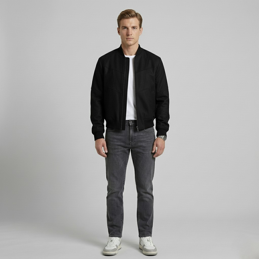 Chaqueta bomber con paneles