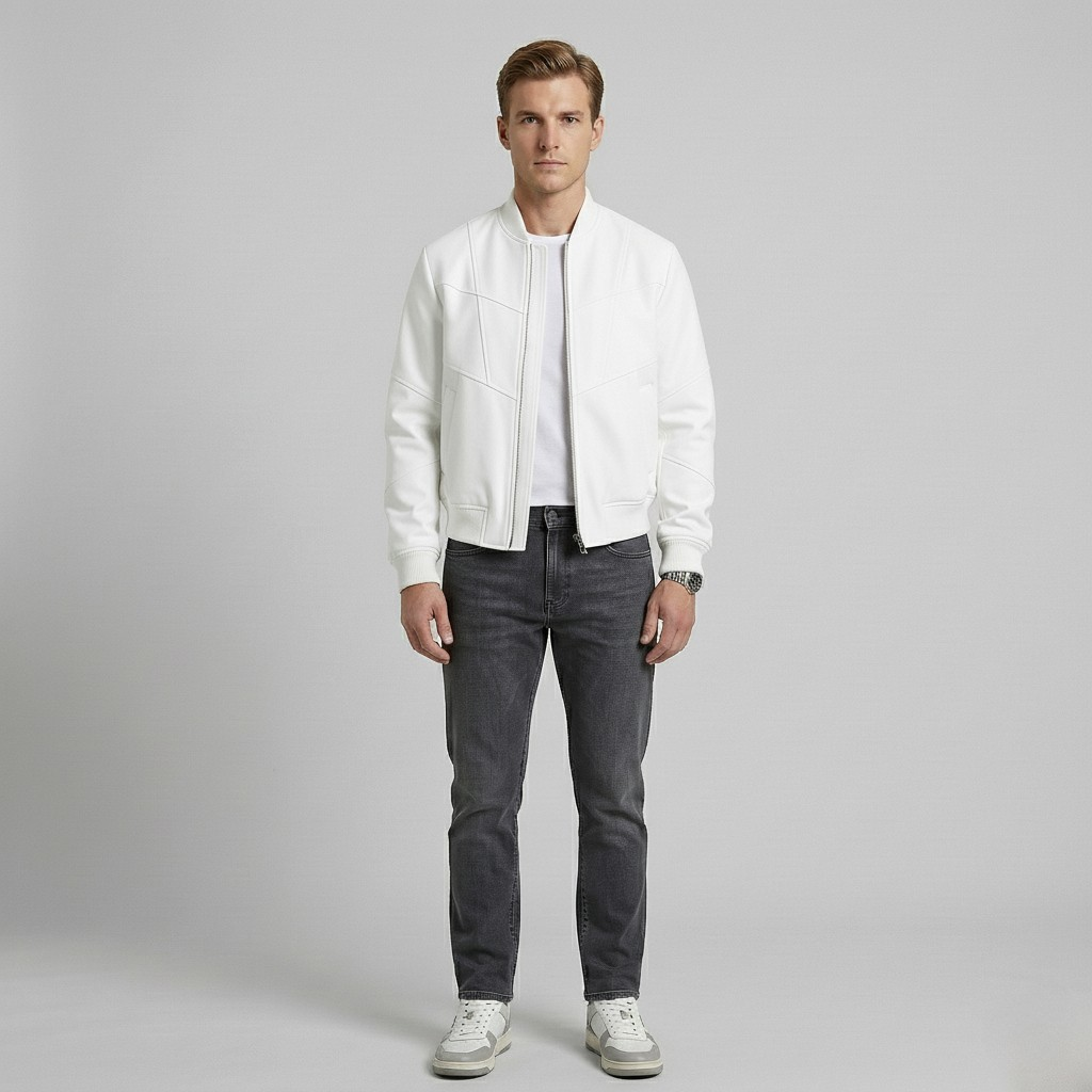 Chaqueta bomber con paneles