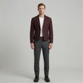 Blazer moderno a medida en color burdeos