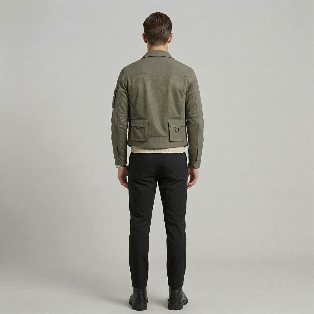 Chaqueta utilitaria con cremallera