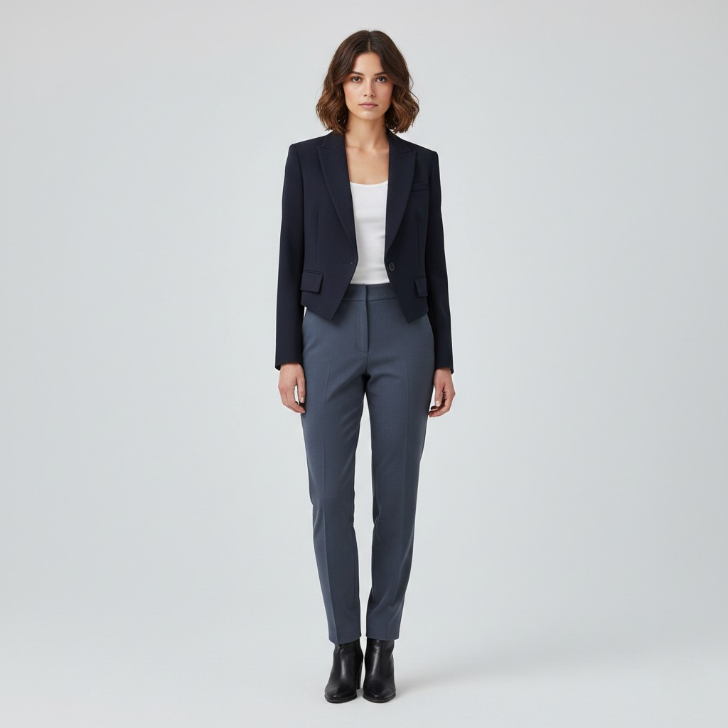 Blazer entallado corto