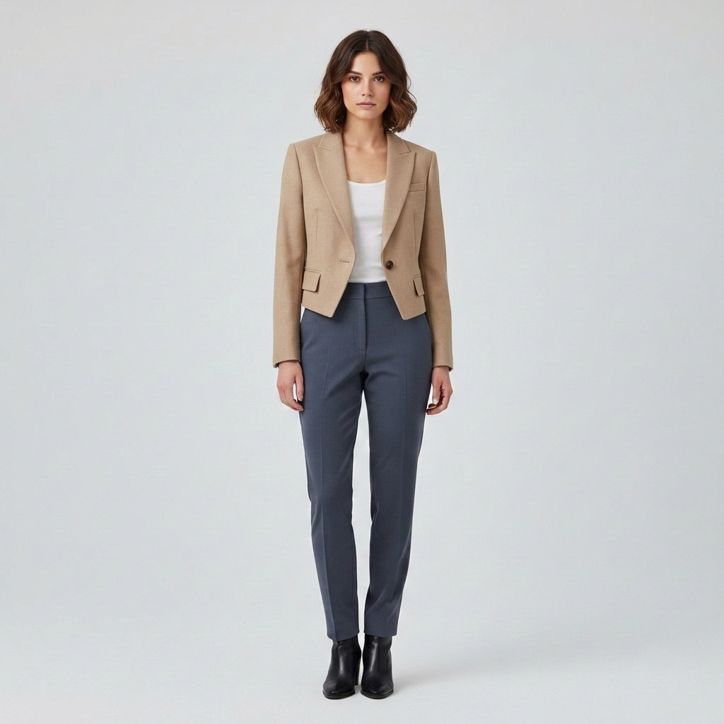 Blazer entallado corto
