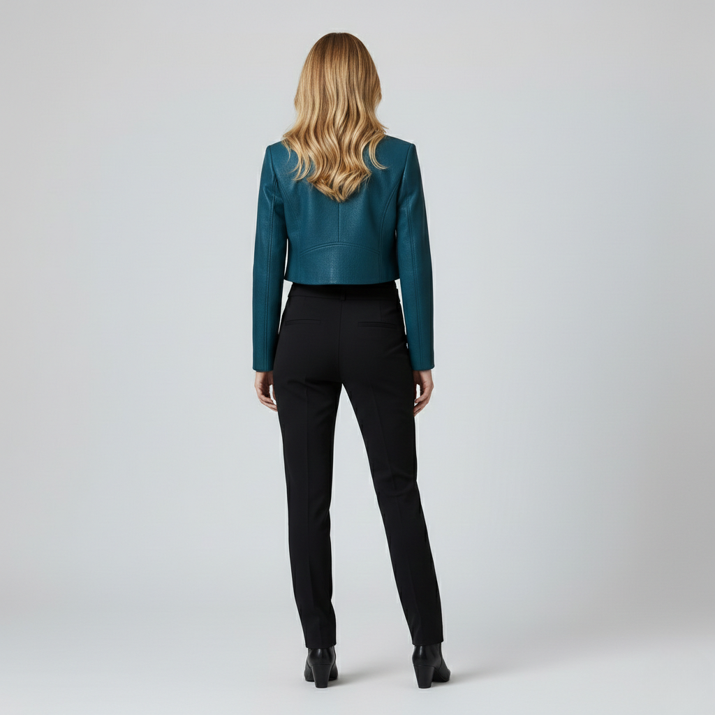 Chaqueta estructurada corta con cremallera delantera