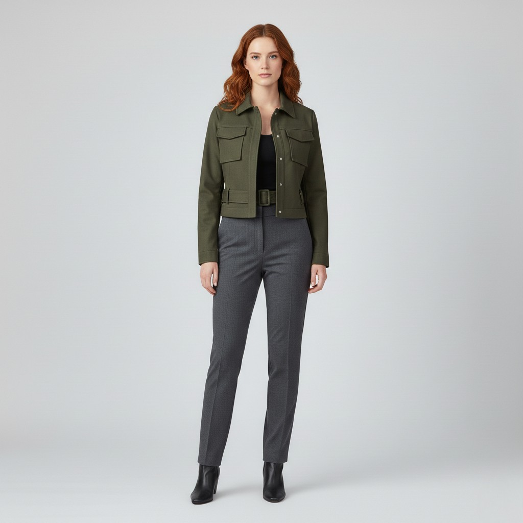 Chaqueta corta de campo inspirada en las prendas de trabajo