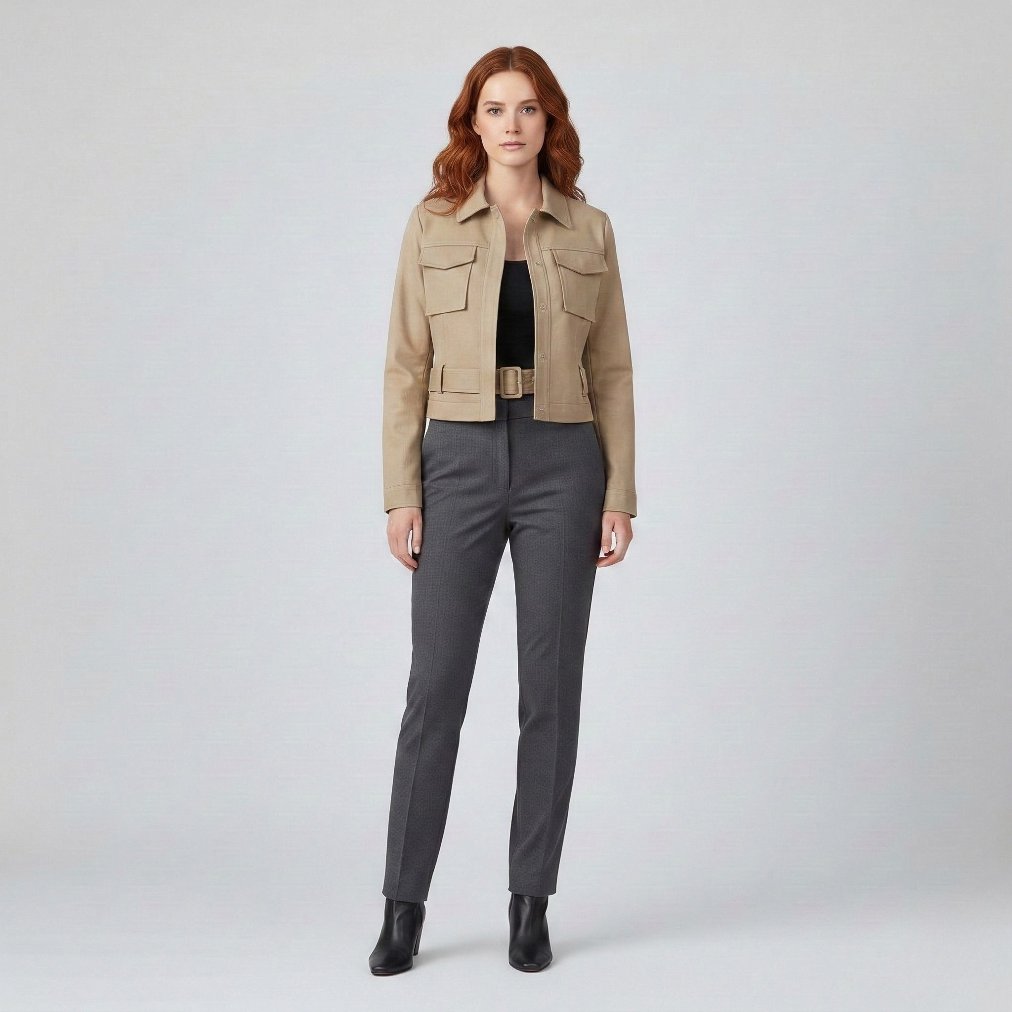 Chaqueta corta de campo inspirada en las prendas de trabajo