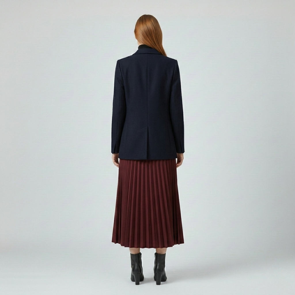 Blazer entallado de doble botonadura