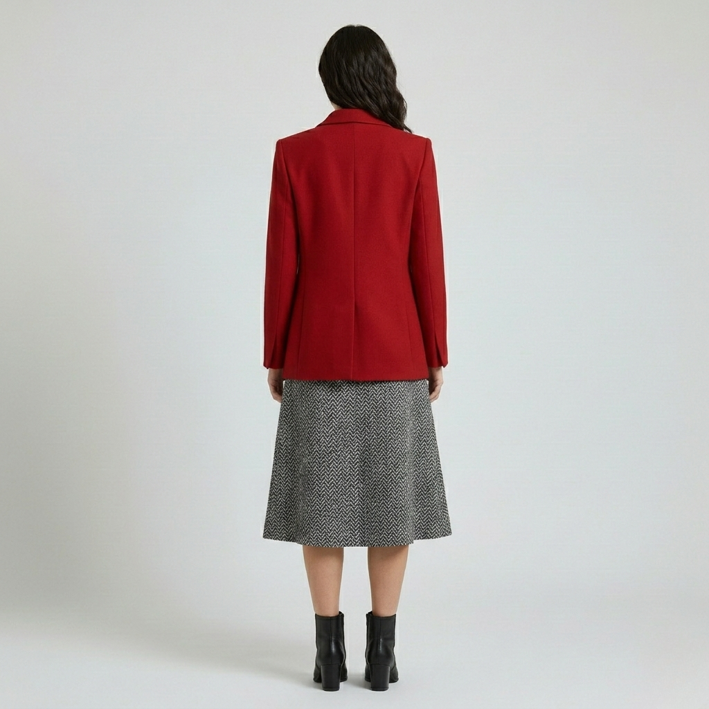 Blazer entallado de doble botonadura